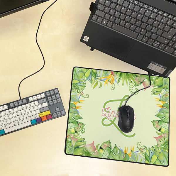 Tropical Leaves Border Medium Gaming Mats - LIFESTYLE