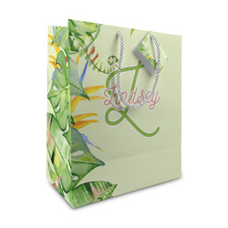 Tropical Leaves Border Medium Gift Bag (Personalized)