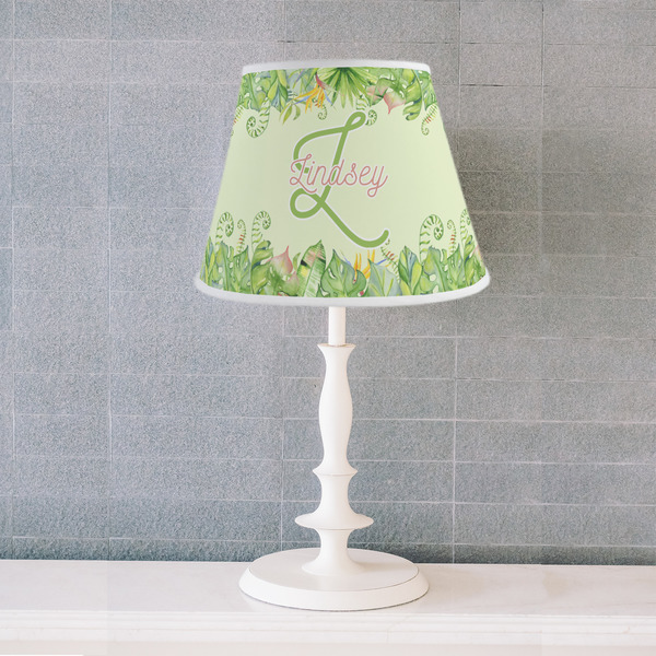 Tropical Leaves Border Poly Film Empire Lampshade - Lifestyle