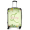 Tropical Leaves Border Suitcase - 24" Medium - Checked (Personalized)