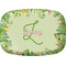 Tropical Leaves Border Melamine Platter (Personalized)