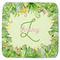 Tropical Leaves Border Memory Foam Bath Mat - 48"x48" (Personalized)