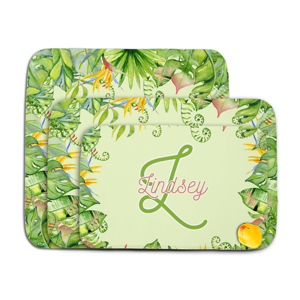 Tropical Leaves Border Memory Foam Bath Mat - MAIN PARENT
