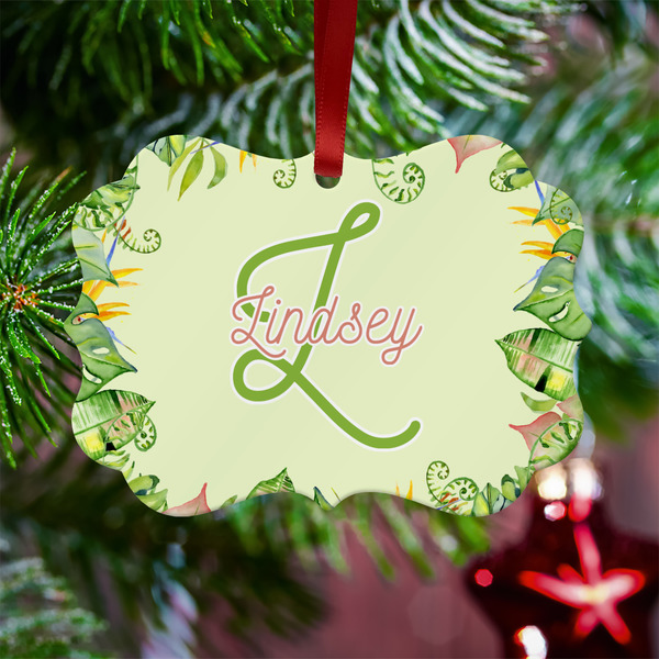 Tropical Leaves Border Metal Benilux Ornament - Lifestyle