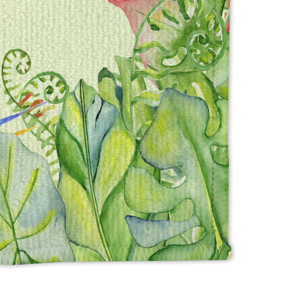 Tropical Leaves Border Microfiber Dish Rag - DETAIL