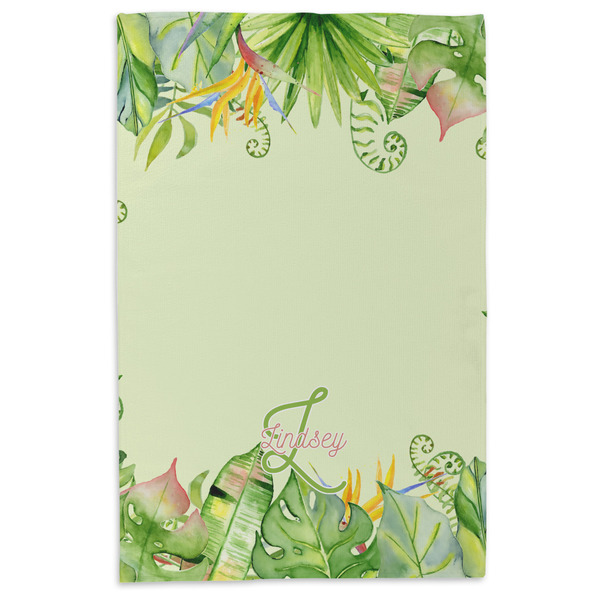 Tropical Leaves Border Microfiber Dish Towel - APPROVAL