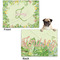 Tropical Leaves Border Microfleece Dog Blanket - Regular - Front & Back