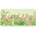 Tropical Leaves Border Mini/Bicycle License Plate (2 Holes) (Personalized)