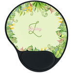 Tropical Leaves Border Mouse Pad with Wrist Support