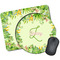 Tropical Leaves Border Mouse Pads - Round & Rectangular