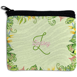 Tropical Leaves Border Rectangular Coin Purse (Personalized)