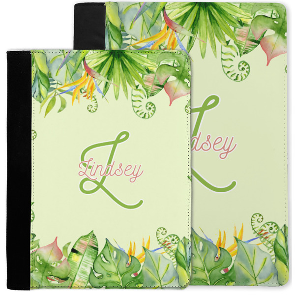 Tropical Leaves Border Notebook Padfolio - MAIN