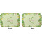 Tropical Leaves Border Octagon Placemat - Double Print Front and Back