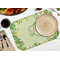 Tropical Leaves Border Octagon Placemat - Single front (LIFESTYLE) Flatlay