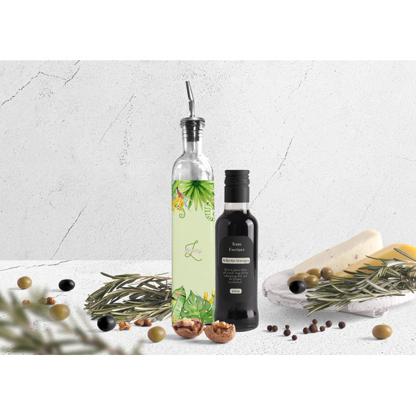 Tropical Leaves Border Oil Dispenser Bottle - Lifestyle Photo