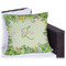 Tropical Leaves Border Outdoor Pillow