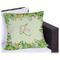 Tropical Leaves Border Outdoor Pillow - 18" (Personalized)
