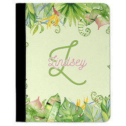Tropical Leaves Border Padfolio Clipboard - Large (Personalized)