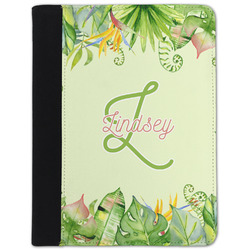 Tropical Leaves Border Padfolio Clipboard - Small (Personalized)
