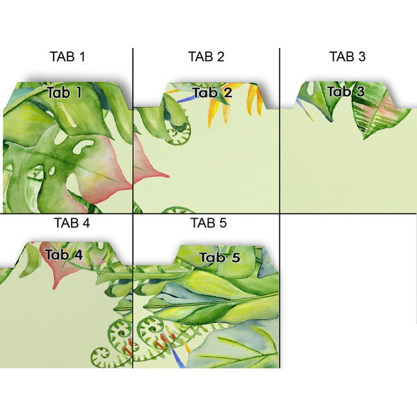 Tropical Leaves Border Page Dividers - Set of 5 - Approval