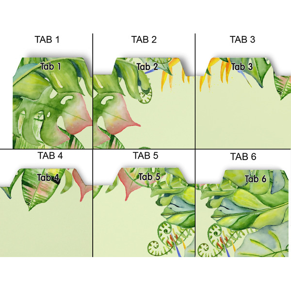 Tropical Leaves Border Page Dividers - Set of 6 - Approval