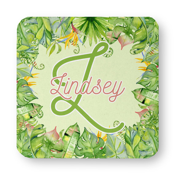 Tropical Leaves Border Paper Coasters - Approval