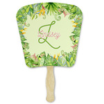 Tropical Leaves Border Paper Fan (Personalized)