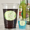 Tropical Leaves Border Party Cups - 16oz - In Context