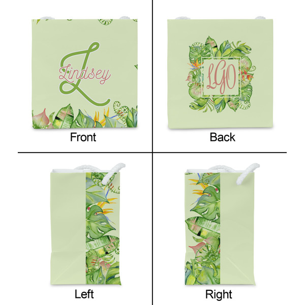 Tropical Leaves Border Party Favor Gift Bag - Matte - Approval