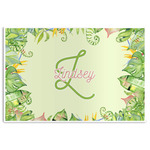 Tropical Leaves Border Disposable Paper Placemats (Personalized)
