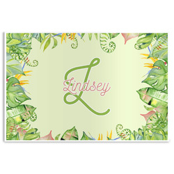 Tropical Leaves Border Disposable Paper Placemats (Personalized)