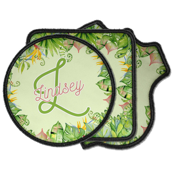 Custom Tropical Leaves Border Iron on Patches (Personalized)