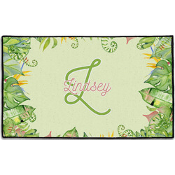 Tropical Leaves Border Door Mat - 60"x36" (Personalized)