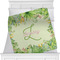 Tropical Leaves Border Personalized Blanket