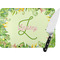 Tropical Leaves Border Personalized Glass Cutting Board