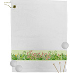 Tropical Leaves Border Golf Bag Towel (Personalized)