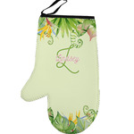 Tropical Leaves Border Left Oven Mitt (Personalized)
