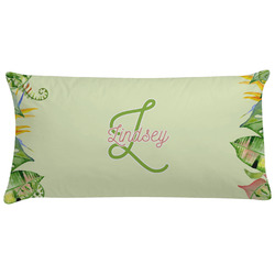 Tropical Leaves Border Pillow Case - King (Personalized)