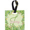 Tropical Leaves Border Personalized Square Luggage Tag
