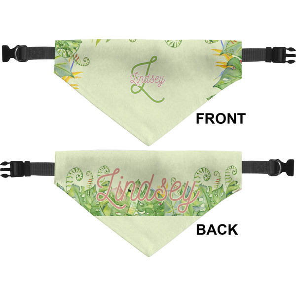 Tropical Leaves Border Pet Bandana Approval