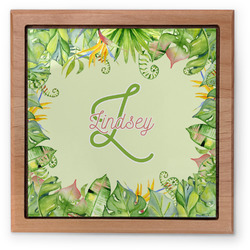 Tropical Leaves Border Pet Urn (Personalized)