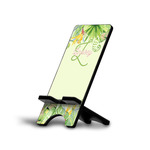 Tropical Leaves Border Cell Phone Stand (Small) (Personalized)