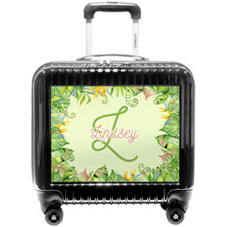Tropical Leaves Border Pilot / Flight Suitcase (Personalized)