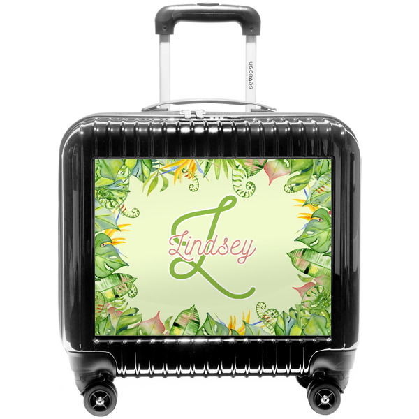 Custom Tropical Leaves Border Pilot / Flight Suitcase (Personalized)