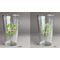 Tropical Leaves Border Pint Glass - Two Content - Approval