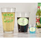 Tropical Leaves Border Pint Glass - Two Content - In Context