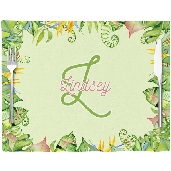 Tropical Leaves Border Placemat with Props