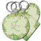 Tropical Leaves Border Plastic Keychain (Personalized)