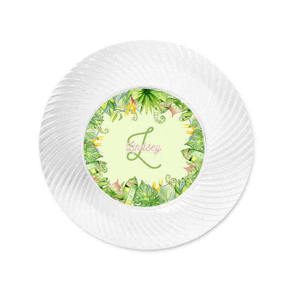 Tropical Leaves Border Plastic Party Appetizer & Dessert Plates - Approval
