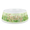 Tropical Leaves Border Plastic Dog Bowl - Medium (Personalized)